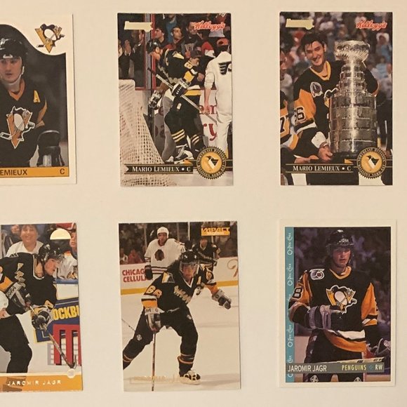 Pittsburgh Penguins Vintage NHL Hockey Cards - Lot of 22 w/ Lemieux , Jagr - Picture 3 of 11